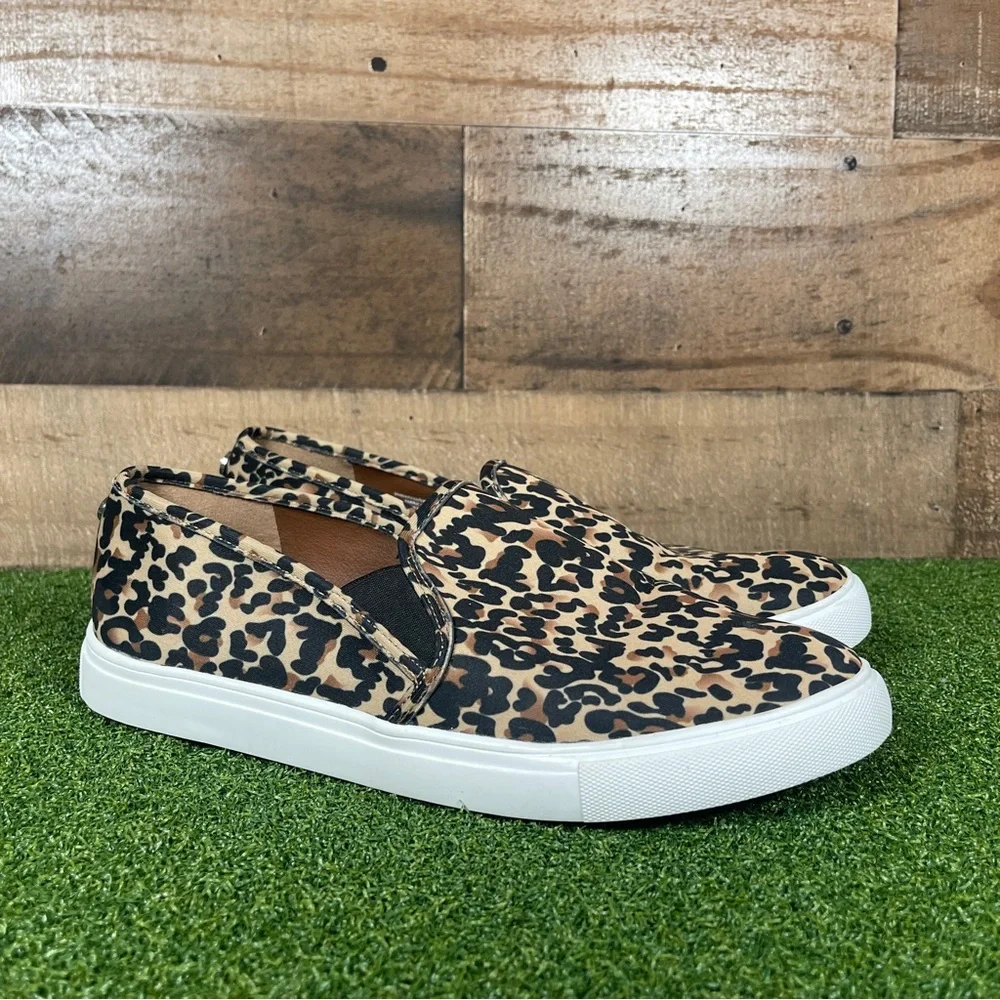 Steve Madden Symba Leopard Animal Print Slip On Sneakers Size 10 Women’s‎